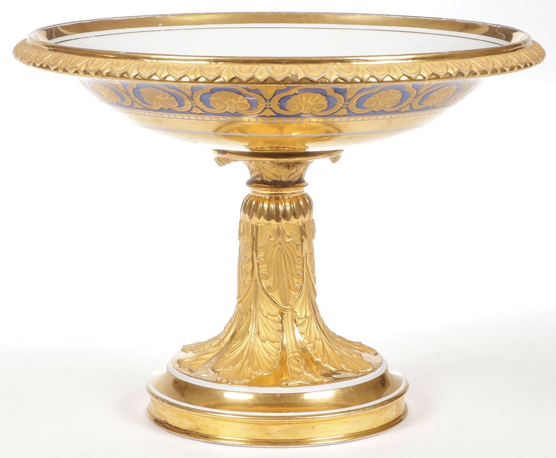 IMPERIAL RUSSIAN PORCELAIN TAZZA, ROPSHA SERVICE (1 of 11)