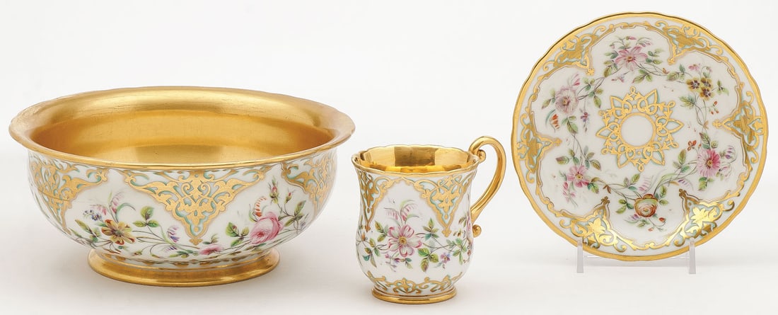 3 PCS IMPERIAL RUSSIAN PORCELAIN (1 of 5)