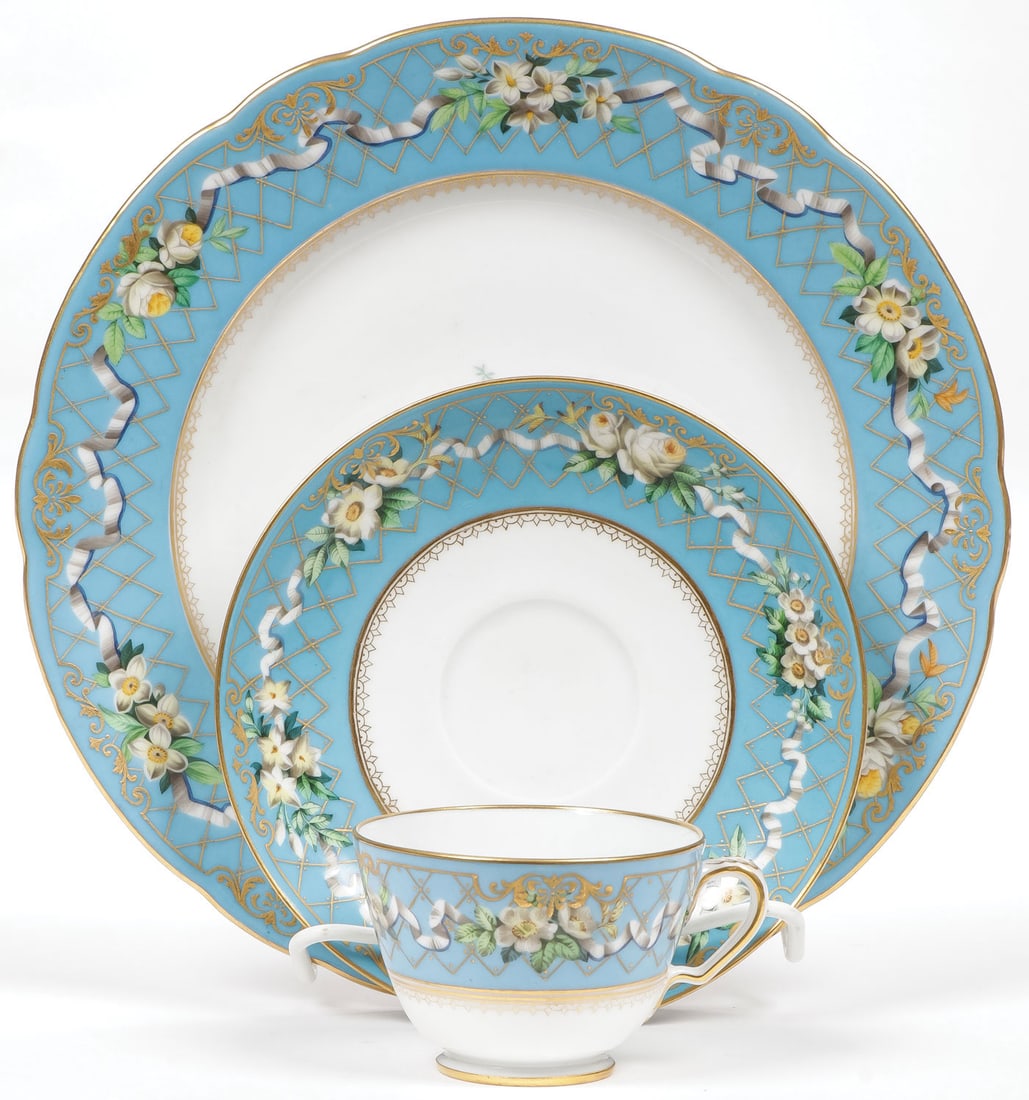 RUSSIAN IMPERIAL PORCELAIN PLACE SETTING (1 of 6)