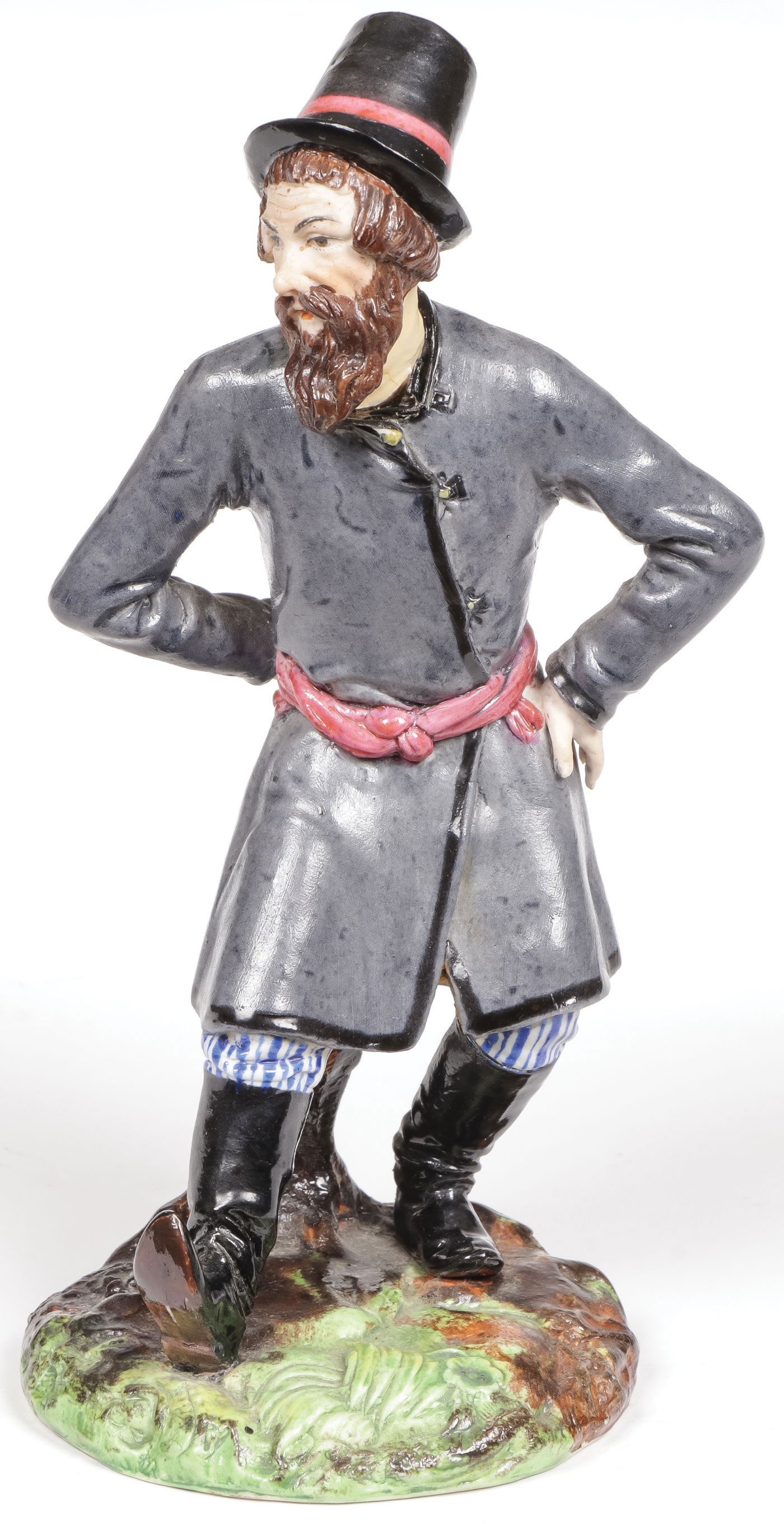 RUSSIAN BISQUE PORCELAIN FIGURE, POPOV, 19TH C (1 of 4)