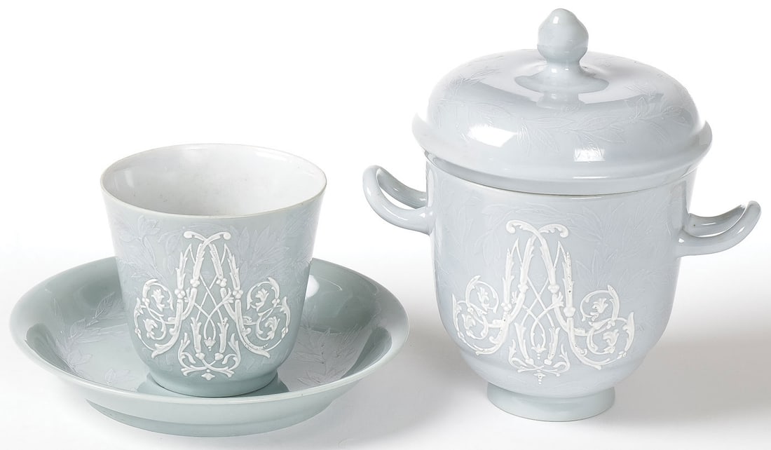 IMPERIAL RUSSIAN CELADON PORCELAIN, ALEXANDER II (1 of 2)