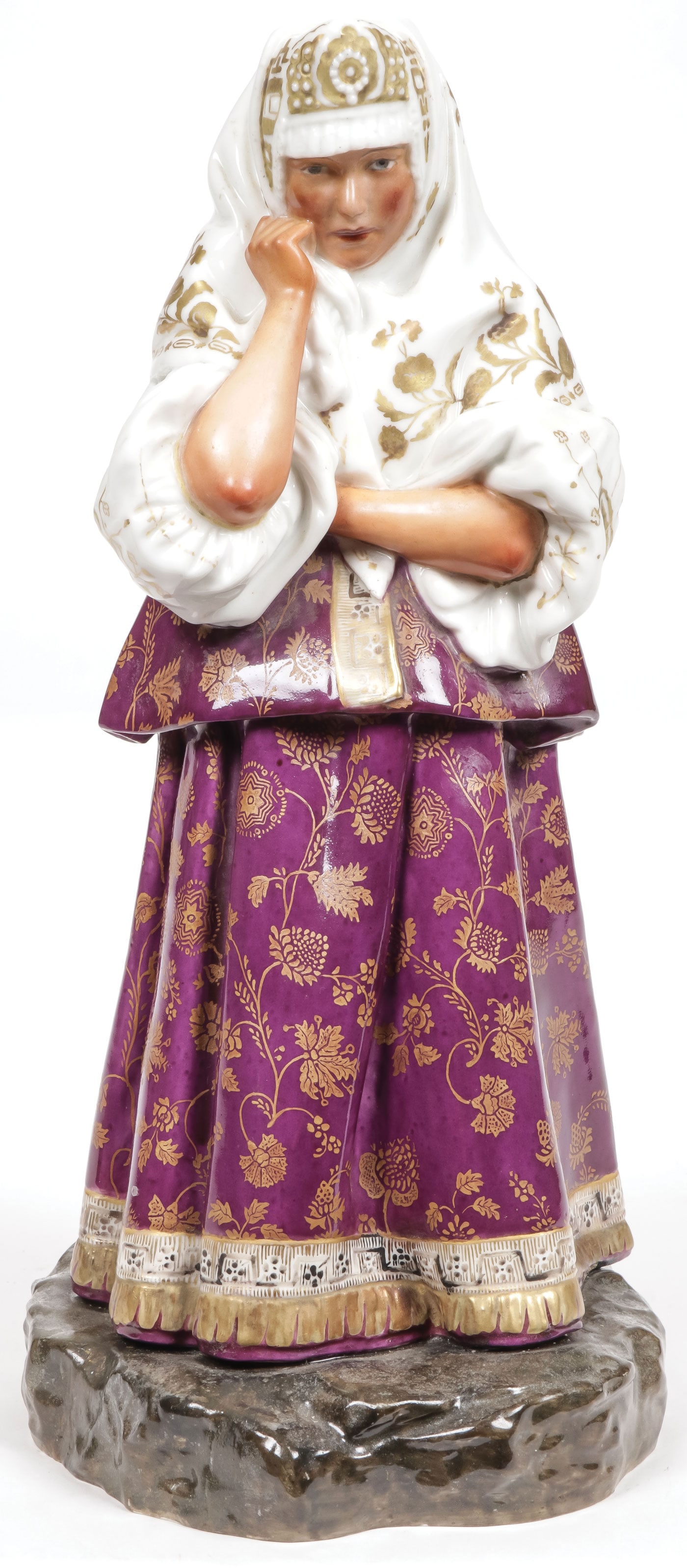 LARGE RUSSIAN IMPERIAL PORCELAIN FIGURE, 1916 (1 of 8)