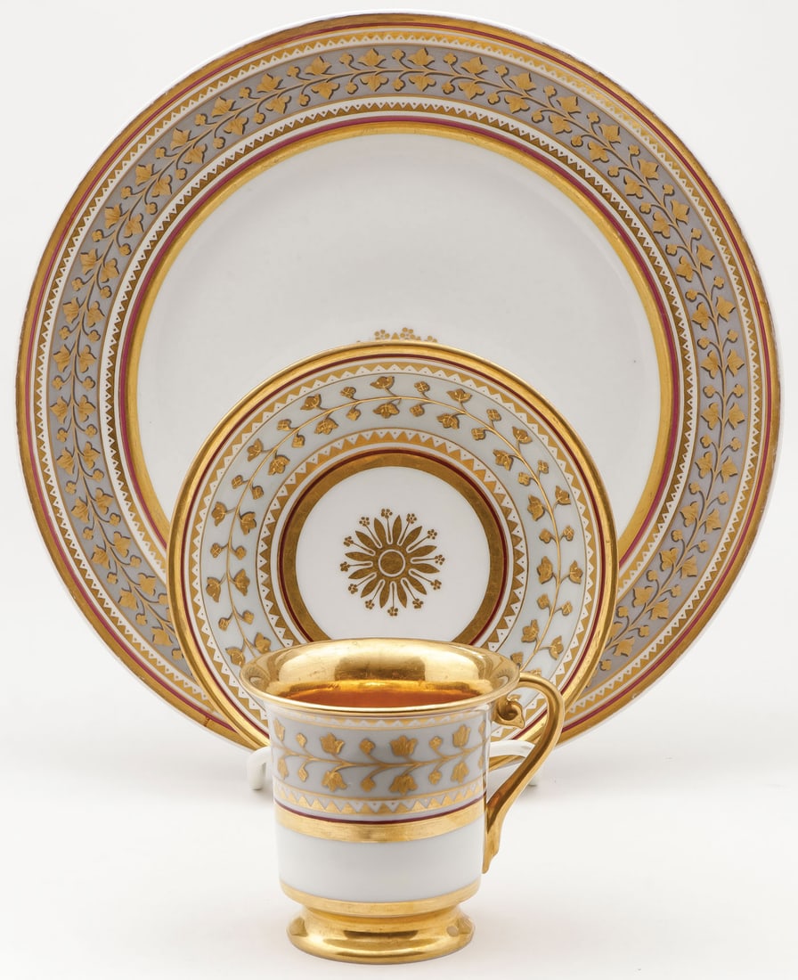 RUSSIAN IMPERIAL PORCELAIN PLACE SETTING (1 of 7)