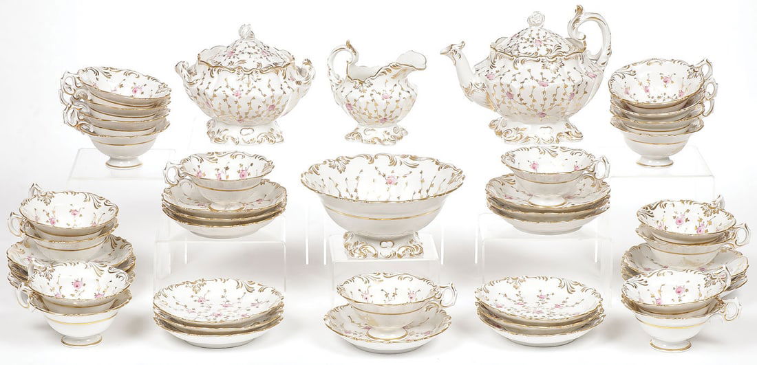 43-PIECE RUSSIAN ROCOCO TEA SET, KORNILOV BROS (1 of 1)
