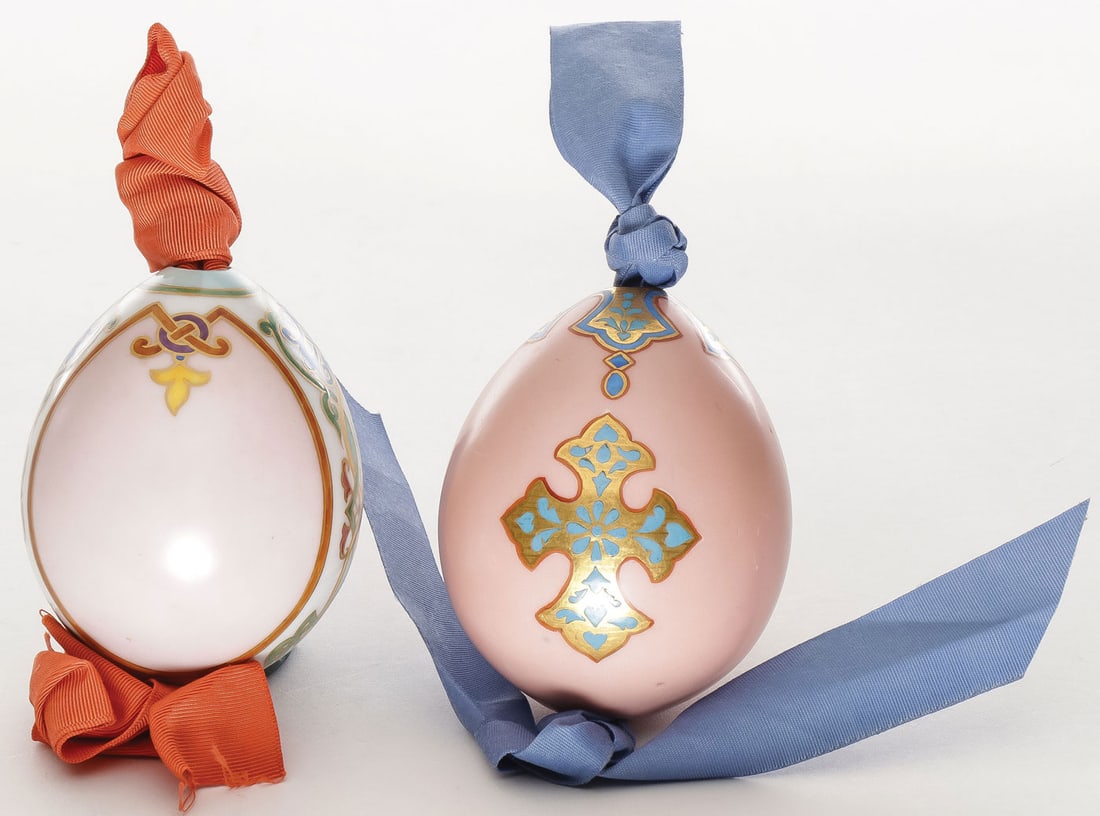PR OF RUSSIAN IMPERIAL PORCELAIN EASTER EGGS (1 of 2)