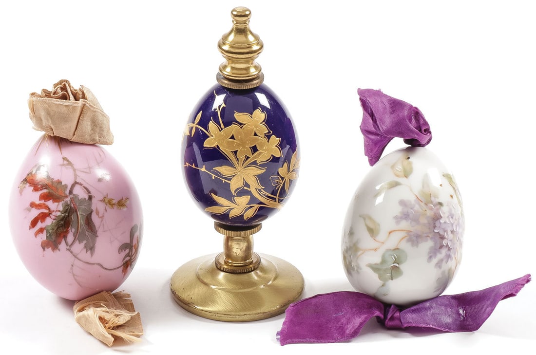 THREE RUSSIAN PORCELAIN EASTER EGGS (1 of 2)