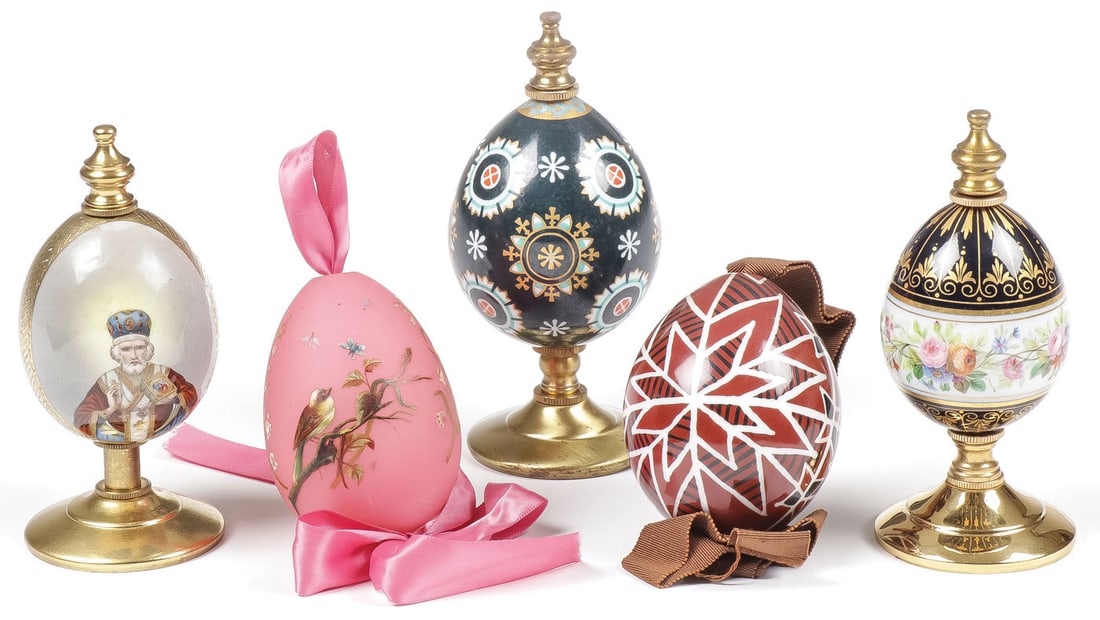 4 RUSSIAN PORCELAIN EGGS (1 of 2)
