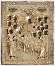 A RUSSIAN ICON OF THE DORMITION, MOSCOW 1827