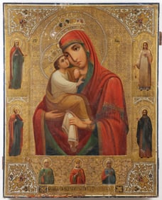 LARGE RUSSIAN ICON, POCHAEVSKAYA MOTHER OF GOD
