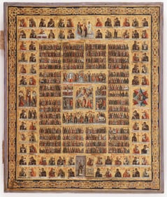 RUSSIAN YEAR CALENDAR ICON & M.O.G. IMAGES, 19th