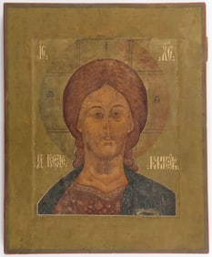 A RUSSIAN ICON OF CHRIST, 19TH C
