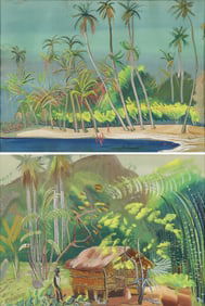 PAIR OF ORIGINAL BORIS GRIGORIEV PAINTINGS