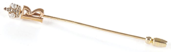 FABERGE IMPERIAL GOLD STICKPIN A. HOLLMING