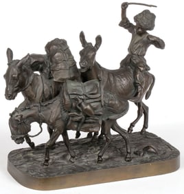 SIGNED RUSSIAN BRONZE, LANCERAY, 19TH C