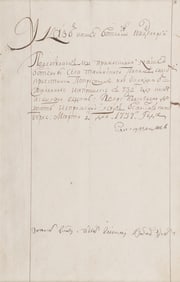 EMPRESS ELIZABETH PETROVNA SIGNED DOCUMENT 1737