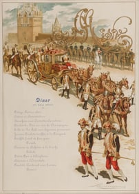 ATTRACTIVE IMPERIAL RUSSIAN CORONATION MENU, 1896