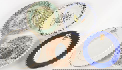 FIVE RUSSIAN RELATED PLATES