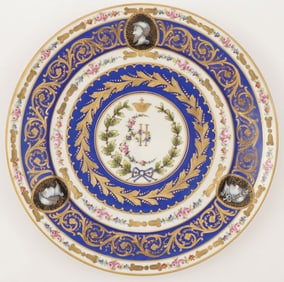 PAIR CATHERINE THE GREAT RELATED PLATES