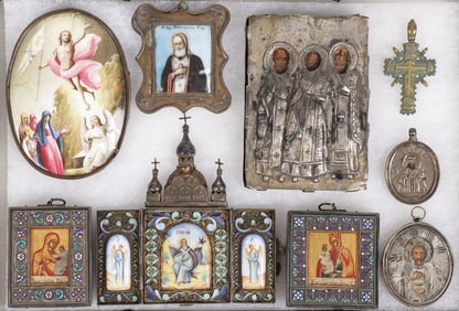 GROUP OF RUSSIAN ICONS, 19TH/20TH C