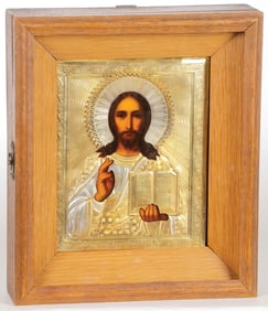 RUSSIAN ICON OF CHRIST, MOSCOW C 1890