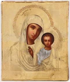 RUSSIAN ICON, KAZAN MOTHER OF GOD, 1892