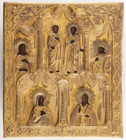 A LARGE ATTRACTIVE RUSSIAN ICON