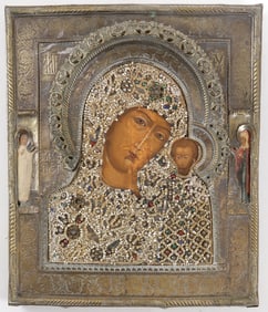 RUSSIAN ICON OF THE KAZAN MOTHER, 19TH C