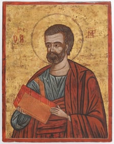 A GREEK ICON OF SAINT MARK 18TH CENTURY