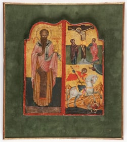 A FINE PAIR OF GREEK ICONS, C. 1725