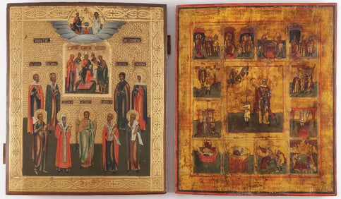 A PAIR OF RUSSIAN ICONS, CIRCA 1890