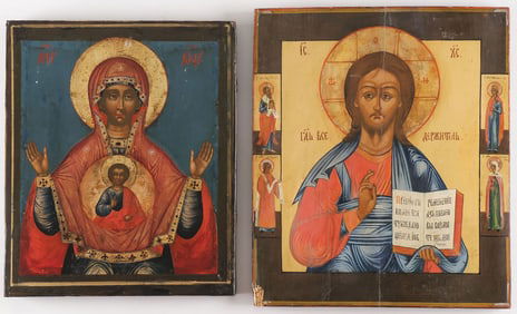 A PAIR OF RUSSIAN ICONS, 18TH/19TH C