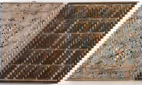 A PAIR OF RUSSIAN ICONS