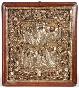 CHARMING RUSSIAN ICON, THE TRANSFIGURATION, 19TH