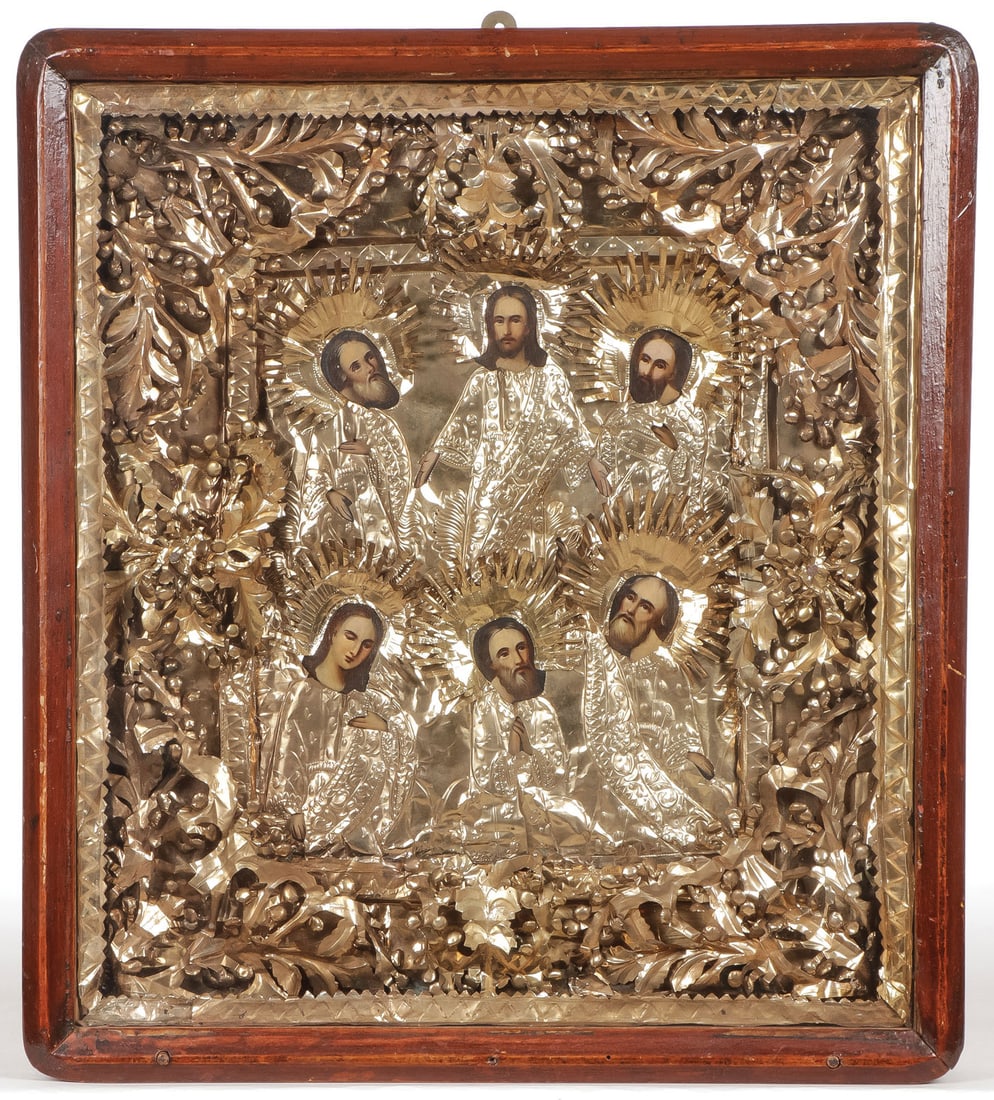 CHARMING RUSSIAN ICON, THE TRANSFIGURATION, 19TH (1 of 2)