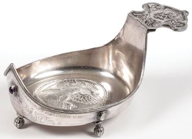 LARGE RUSSIAN SILVER KOVSH