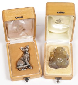 PAIR OF FABERGE STYLE ANIMALS