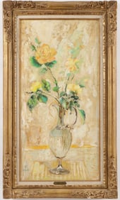 ORIGINAL LE PHO OIL ON CANVAS ?FLEURS'