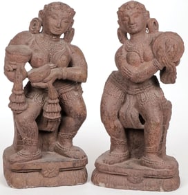 INDIAN SANDSTONE CARVED FIGURES