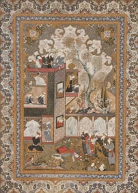 EXCEPTIONAL LARGE PERSIAN PAINTING, CIRCA 1930