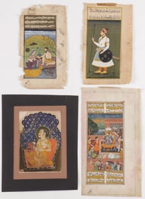 4 INDO-PERSIAN ILLUMINATED MANUSCRIPTS 18/19TH C
