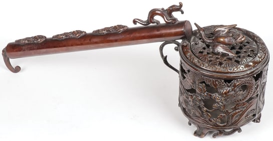 JAPANESE BRONZE YATATE, MEIJI
