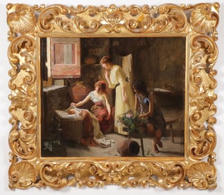 SUPERB SIGNED ITALIAN PAINTING 19TH C