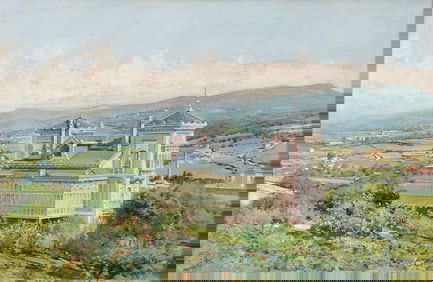 JOSE ARPA LANDSCAPE PAINTING, OVIEDO, 1910