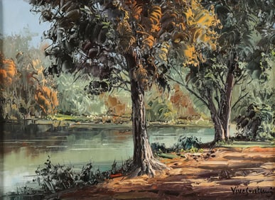 TEXAS LANDSCAPE OIL PAINTING VIVES-ATSARA