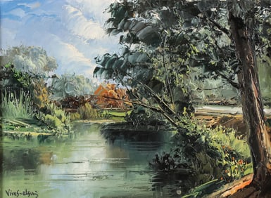 TEXAS LANDSCAPE OIL PAINTING VIVES-ATSARA