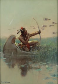GREAT SIGNED AMERICAN INDIAN ILLUSTRATION ART