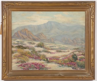 SIGNED CALIFORNIA DESERT LANDSCAPE C. 1920