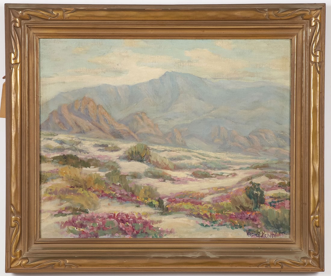 SIGNED CALIFORNIA DESERT LANDSCAPE C. 1920 (1 of 4)