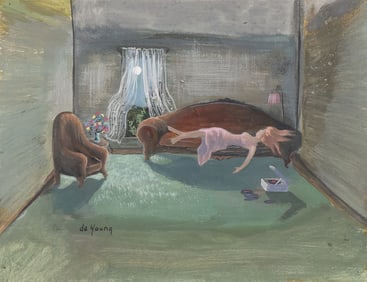 GOOD AMERICAN SURREALIST PAINTING, CIRCA 1940