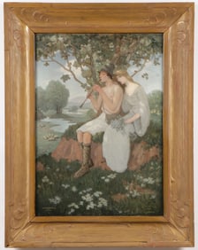 CHARMING OIL PAINTING SIGNED & DATED 1906